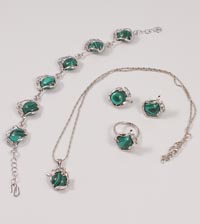 Комплект из малахита. 831801М